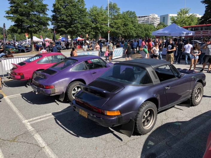 Custom Built 1986 Porsche 911 Carrera Euro with Prussian Blue Exterior and Porsche Studio Check Interior