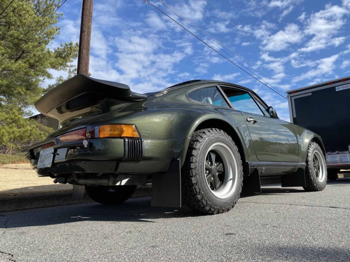 Custom Built 1986 Porsche 930 Turbo with Oak Green Metallic Exterior and Porsche tartan interior