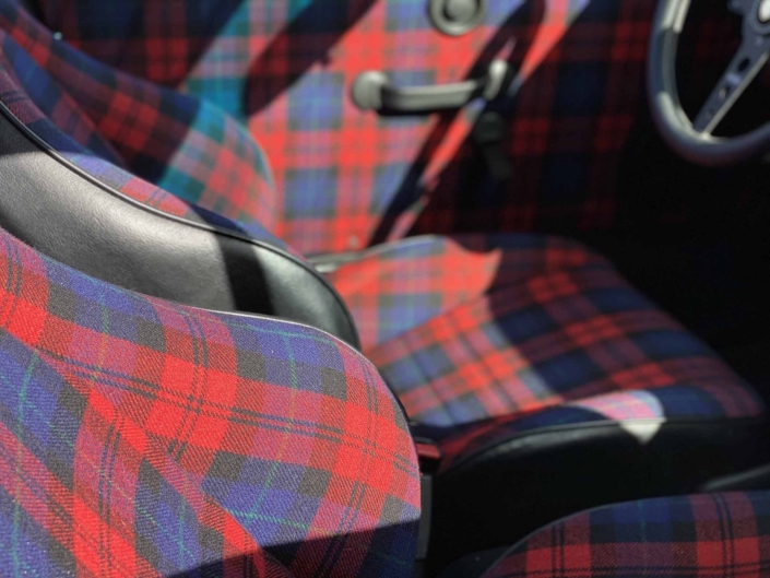 Custom Porsche Tartan Interior designed by Leh keen