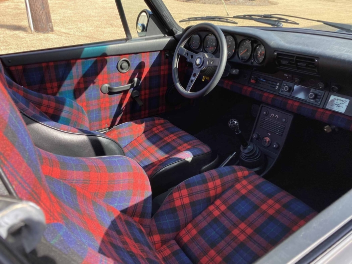 Custom Porsche Tartan Interior designed by Leh keen