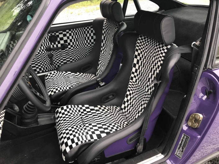 seat view of custom Pascha Interior on a 1978 Porsche 911 SC