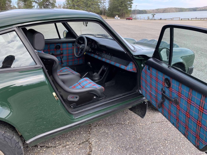 Custom built 1982 Porsche 911 SC in Irish Green with VW tartan interior