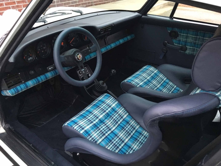 Porsche Tartan Interior on a custom built 1989 911 Carrera