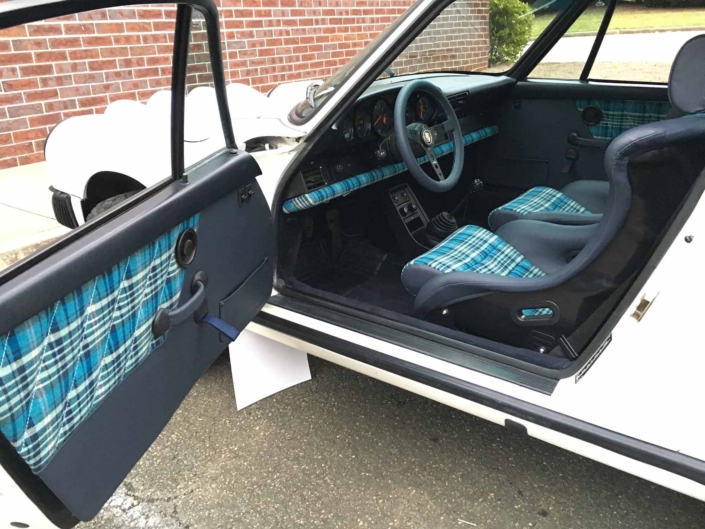 Porsche Tartan Interior on a custom built 1989 911 Carrera