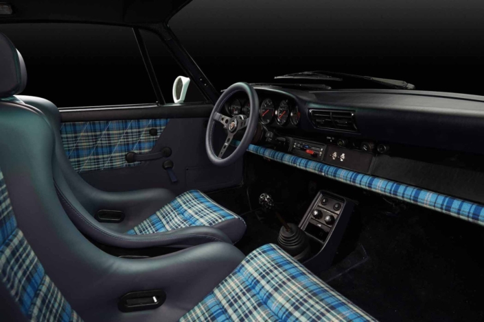 Porsche Tartan Interior on a custom built 1989 911 Carrera by Leh Keen