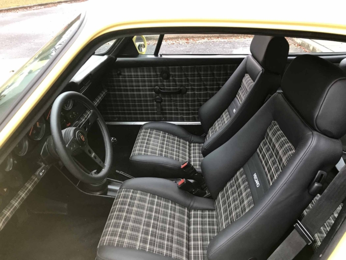 Custom Mercedes Tartan Interior on a 1984 Porsche 911 Carrera Euro by Leh Keen