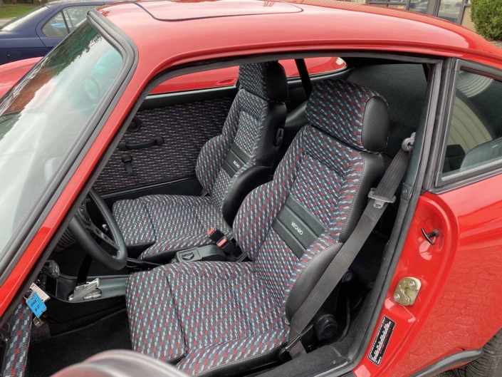 Custom Built 1987 Porsche 911 Carrera with Cherry Red exterior and VW retro interior