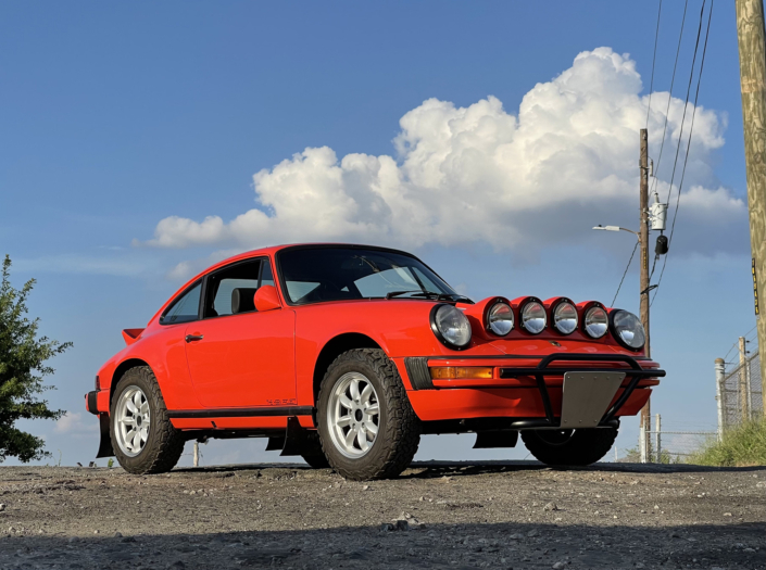 1984 911 Carrera in Blood Orange with Mercedes 300SL fabric.